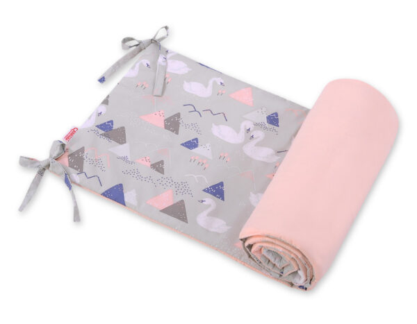 Uniwersalny ochraniacz do łóżeczka – łabędzie szare