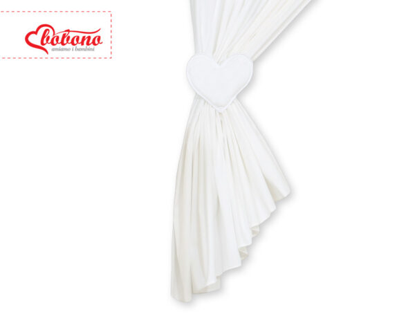 Zasłonki do pokoju dziecięcego- Wiszące serduszka białe