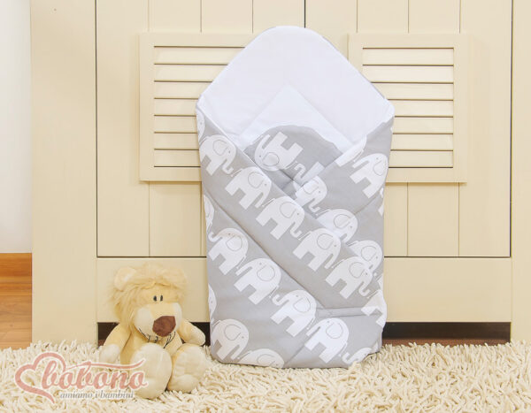 Rożek miękki- Simple słonie  szare