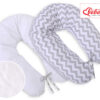 Poduszka ciążowa dwustronna Longer- Simple chevron szary