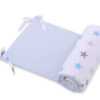 Uniwersalny ochraniacz do łóżeczka – gwiazdki szaro-niebieskie