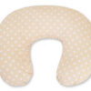 Poduszka rogal do karmienia fasolka rozbieralna – białe grochy na beżowym