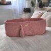 Kosz Mojżesza BOHO bawełniany Handmade z materacykiem – blush