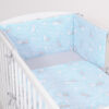 Uniwersalny dwustronny ochraniacz do łóżeczka – króliczki niebieskie