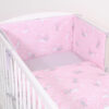 Uniwersalny dwustronny ochraniacz do łóżeczka – króliczki różowe