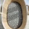 Prześcieradło bawełniane do kosza Mojżesza Boho wózka gondoli 75×35 cm – Mini gwiazdki na szarym