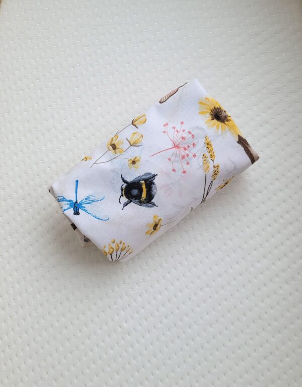 Prześcieradło bawełniane do kosza Mojżesza Boho wózka gondoli 75×35 cm – Summer meadow