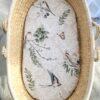 Prześcieradło bawełniane do kosza Mojżesza Boho wózka gondoli 75×35 cm – Brown birds