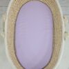 Prześcieradło bawełniane do kosza Mojżesza Boho wózka gondoli 75×35 cm – fioletowe