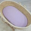 Prześcieradło bawełniane do kosza Mojżesza Boho wózka gondoli 75×35 cm – fioletowe