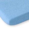 Przescieradło frotte do łóżeczka 120x60cm- niebieskie