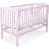 Drewniane łóżeczko dla niemowląt 120x60cm serca różowe