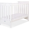 Drewniane łóżeczko dla niemowląt 120x60cm Lorenzo III białe, z osłonkami gryzakami