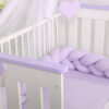 Ochraniacz warkocz pleciony do łóżeczka – fioletowy