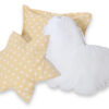 Zestaw poduszek 3cz. Białe grochy na beżu