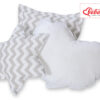 Zestaw poduszek 3cz. Chevron szary