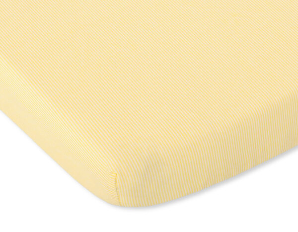 Prześcieradło bawełna 120x60cm paseczki żółte