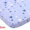 Prześcieradło bawełna 120x60cm gwiazdki niebieskie
