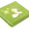 Kocyk polarowy dla niemowląt – Carlo- Miś z gwiazdkami zielony