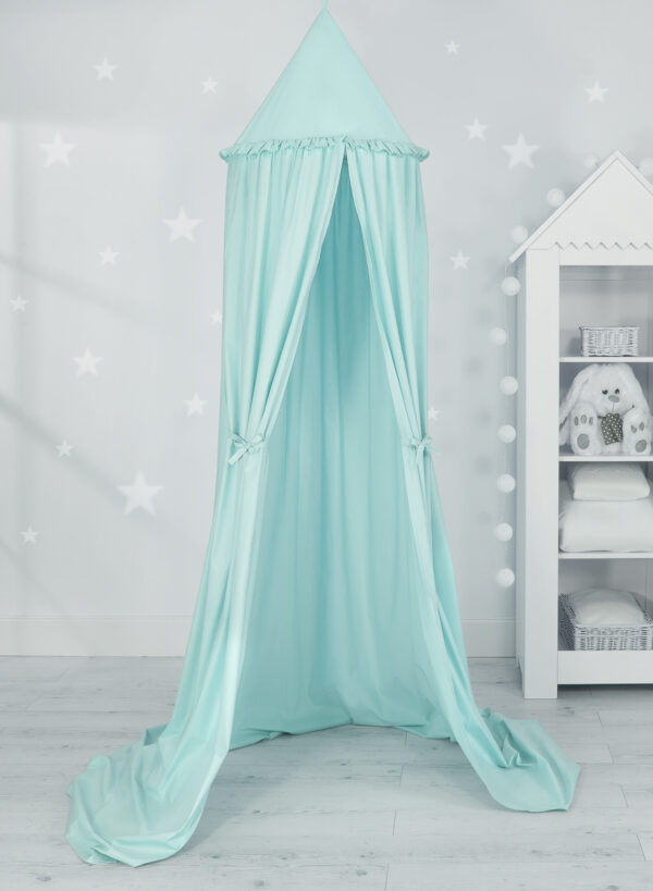 Baldachim wiszący – jasna mięta