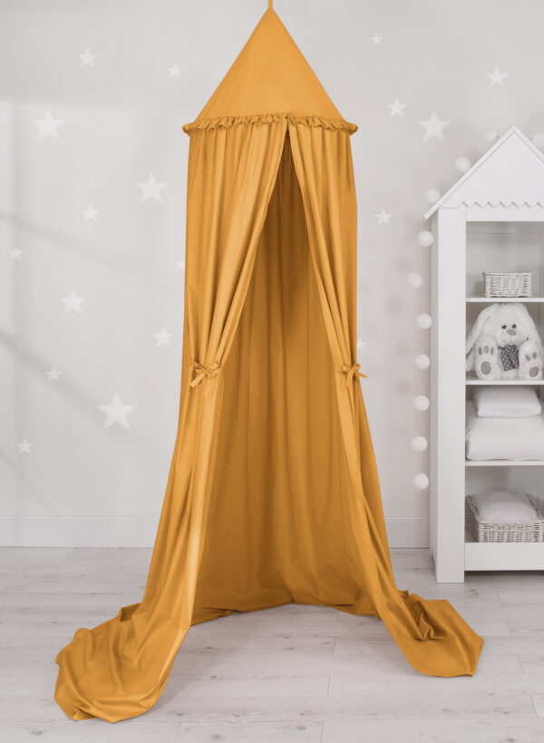 Baldachim wiszący – musztardowy