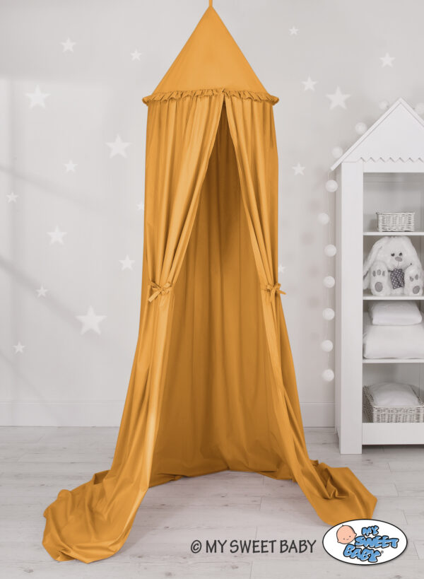 Baldachim wiszący – musztardowy