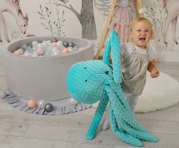 Wielka przytulanka Ośmiornica XXL- miętowa