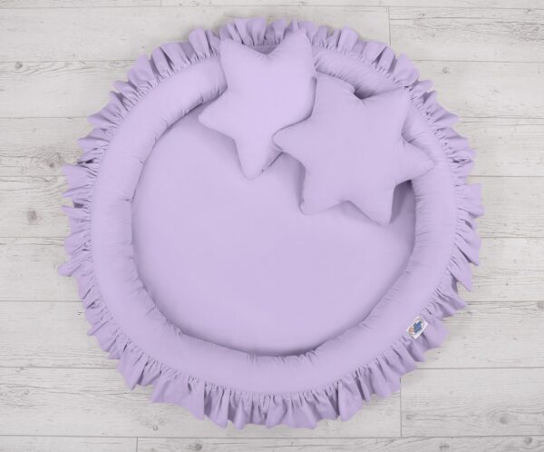 Gniazdko z falbanką do zabawy – fioletowe