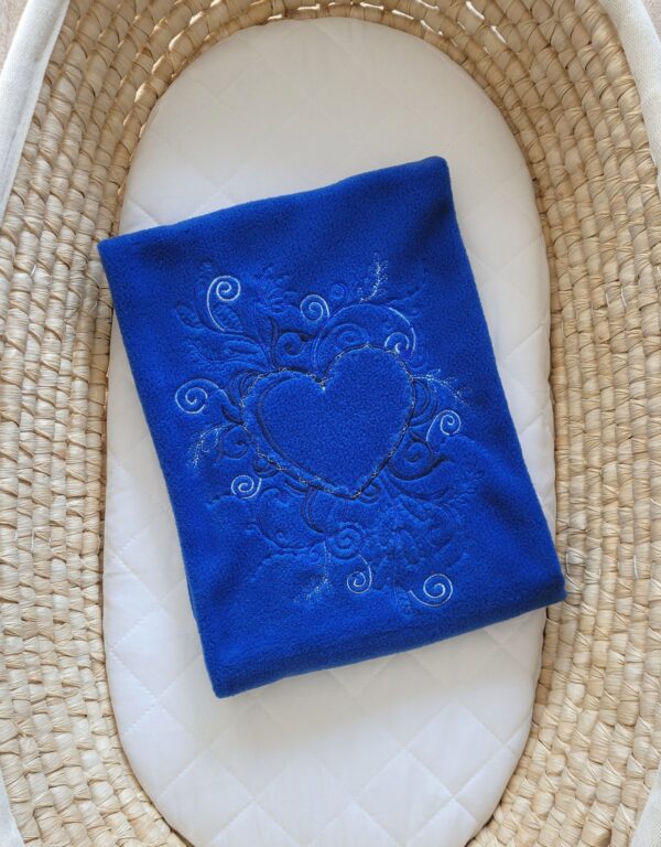 Kocyk polarowy dla niemowląt – Chic królewski błękit