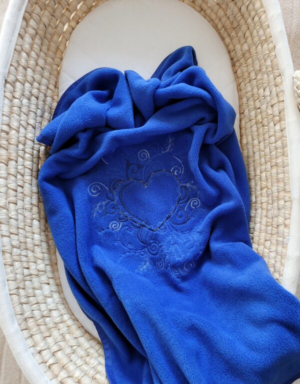 Kocyk polarowy dla niemowląt – Chic królewski błękit