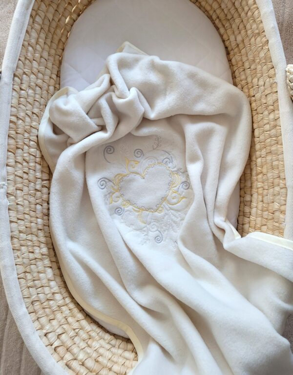 Kocyk polarowy dla niemowląt – Chic kremowy