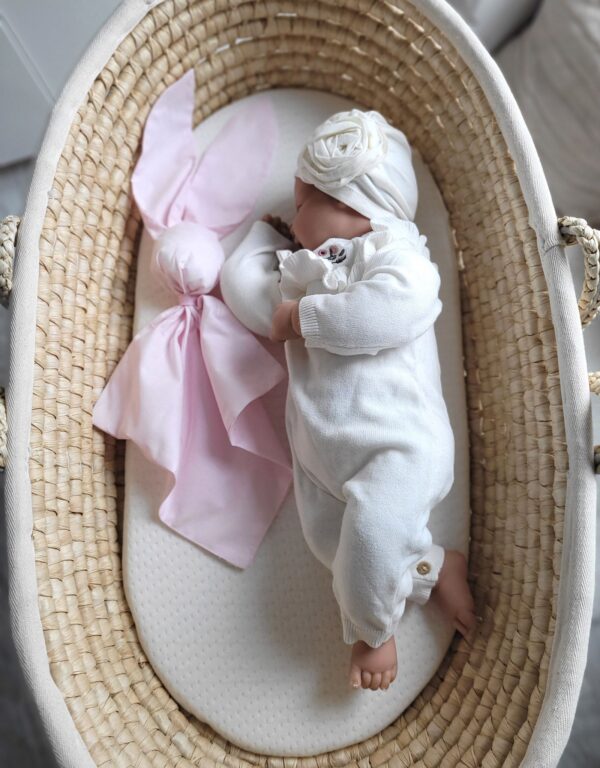 Miękka przytulanka kocyk króliczek z bawełny – Różowy