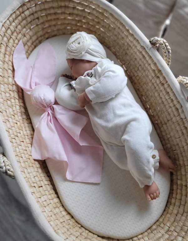 Miękka przytulanka kocyk króliczek z bawełny – Różowy