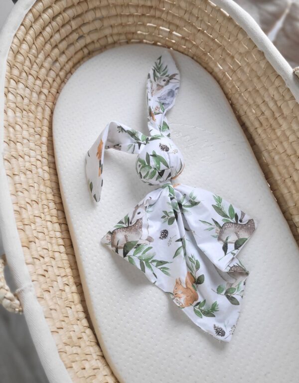 Miękka przytulanka kocyk króliczek z bawełny – Woodland green