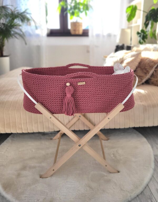 Kosz Mojżesza BOHO Handmade ze stojakiem – blossom