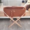 Kosz Mojżesza BOHO Handmade ze stojakiem – terracotta