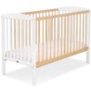Drewniane łóżeczko dla niemowląt 120x60cm Leonardo biało-drewniane