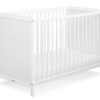 Drewniane białe łóżeczko dla niemowląt 120x60cm Matteo z pełnym frontem