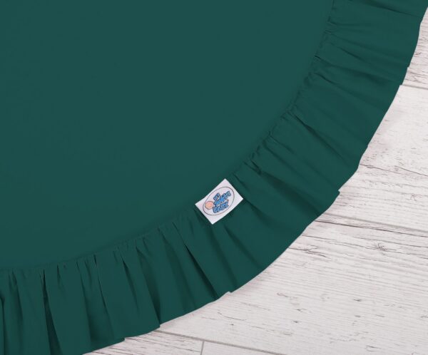 Mata do zabawy z falbanką – butelkowa zieleń