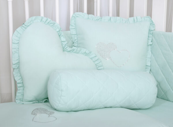 Dekoracyjna poduszka wałek – miętowy