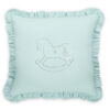 Dekoracyjna poduszka z aplikacją – miętowy