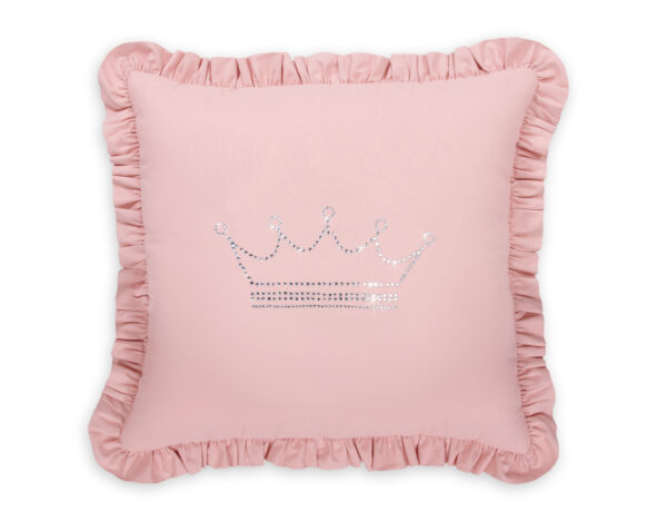 Dekoracyjna poduszka z aplikacją – brudny róż