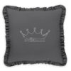 Dekoracyjna poduszka z aplikacją – antracyt
