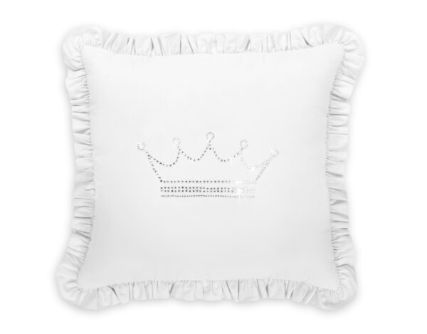 Dekoracyjna poduszka z aplikacją – biały