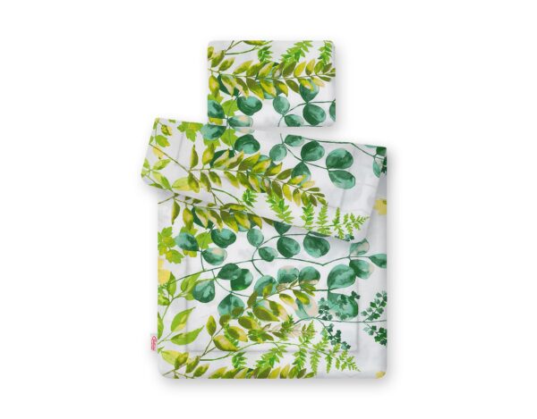 Komplet pościeli dla niemowląt z wypełnieniem 2-cz 75x100cm NEWBORN – eukaliptus