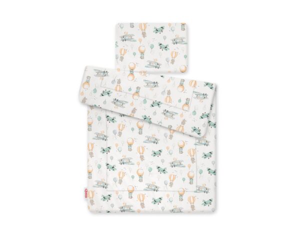 Komplet pościeli dla niemowląt z wypełnieniem 2-cz 75x100cm NEWBORN – sky adventure