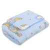 Komplet pościeli dla niemowląt z wypełnieniem 2-cz 75x100cm NEWBORN – misie na drabinkach niebieskie