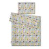 Komplet pościeli dla dzieci z wypełnieniem 120x90cm – zwierzątka szaro-miętowe