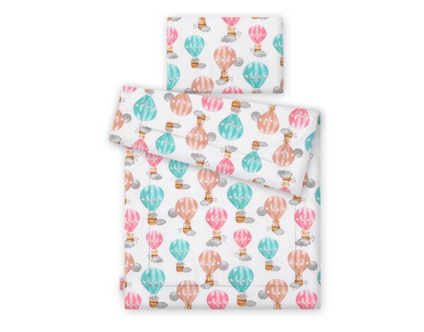 Komplet pościeli dla dzieci z wypełnieniem 120x90cm – kolorowe baloniki