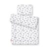 Komplet pościeli dla niemowląt z wypełnieniem 2-cz 75x100cm NEWBORN – chmurki szare